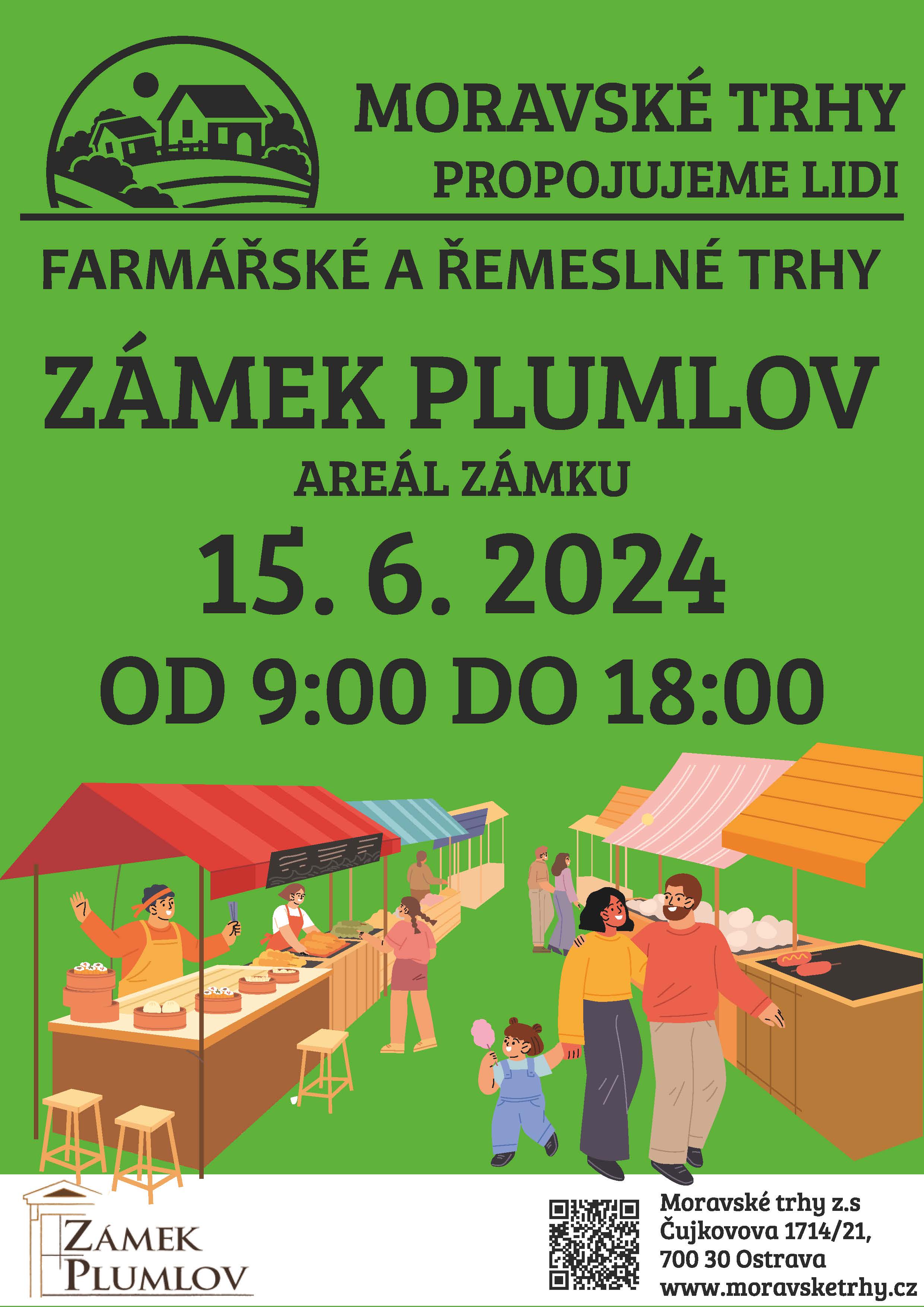 Farmářské trhy na zámku Plumlov – 15.6.2024 - plakát